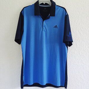ADIDAS The Ritz-Carlton Members Club Golf Men's Polo Shirt Size L Blue